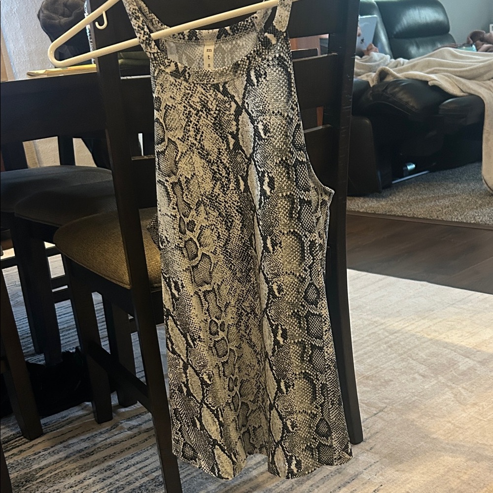 MTS Snake Print Tank Top - Black and White